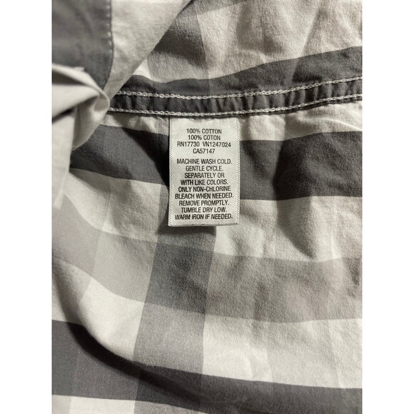 Merona Long Sleeve Gray Plaid Shirt Size S - Picture 5 of 5